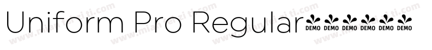 Uniform Pro Regular字体转换